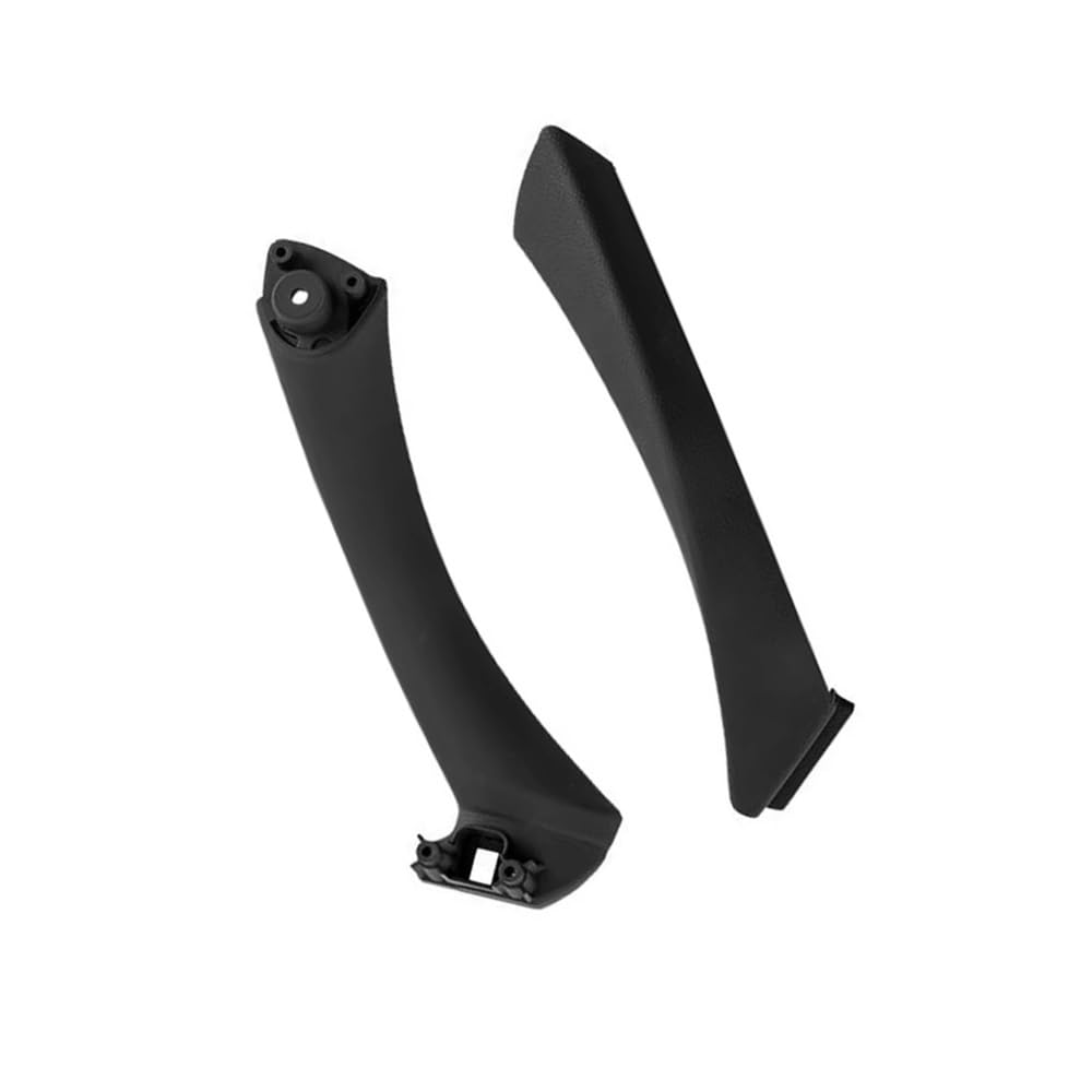 Dngjuen for E90 for E91 for 3-Series Car Inner Door Handle Panel Sedan Pull Trim Cover 51417230850 51419150335 51419150340 Sliding Door Handle(Black-Set-Left)