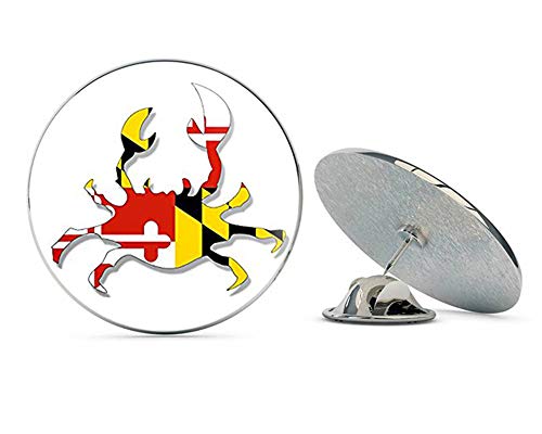 Crab Shaped Maryland Flag (Shape Baltimore) Metal 0.75