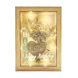 Timisea Caja de regalo de cumpleaños premium con tubo de regalo de dinero – elegante caja de regalo para felicitaciones personales, 22 x 17 cm