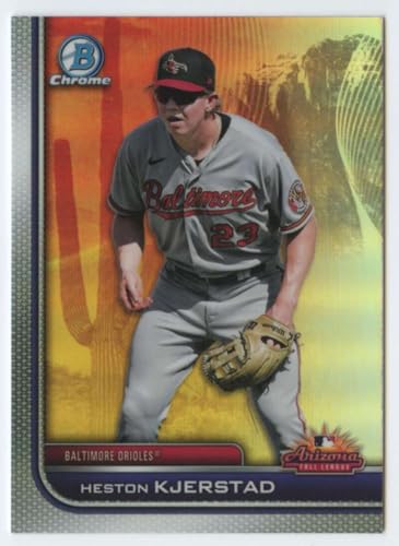 2023 Bowman Chrome 2022 AFL Fall Stars #AFLS-3 Heston Kjerstad Baltimore Orioles Official MLB Baseball Trading Card
