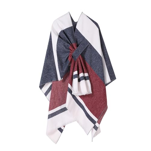 Capa poncho con flecos para mujer chal versátil ligero de verano 6