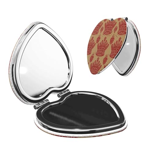 Espejo compacto de bolsillo doble cara Red Crown