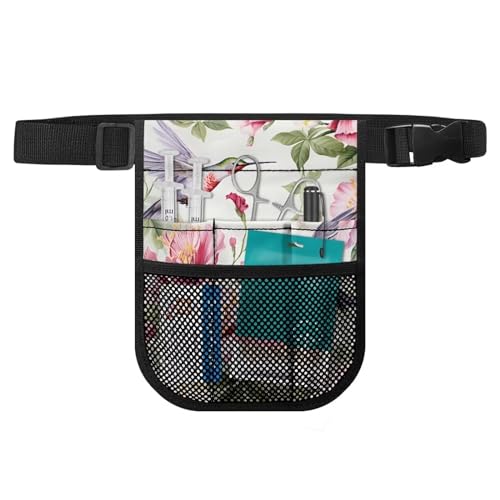 Generic Hummingbird Floral Nurse Badge Accessories Nursing Student Essentials with Buckle Adjustment Belt Versatile and Suitable for Various Medical Professionals for Pharmacists,Dentists, Medium3