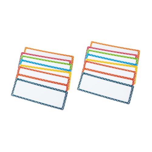 SOPOTUTU 16枚入り 磁気名札 マグネット式ラベル 冷蔵庫用メモステッカー 書き込み可能な実用ラベル 冷蔵庫やオフィスに