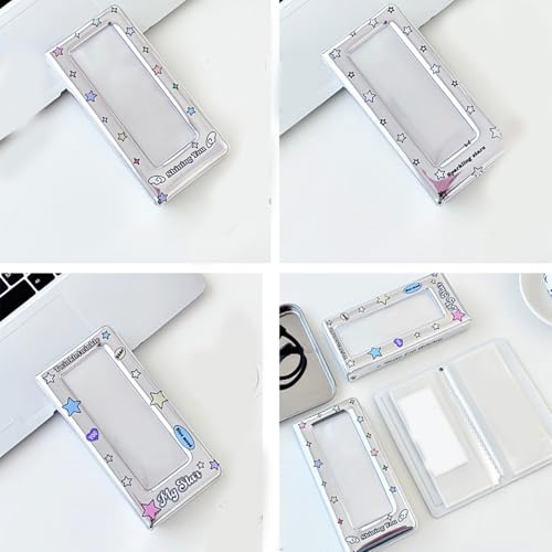 Álbum fotográfico con diseño de estrellas coloridas para tiras de fotos, fiestas o bodas, 20 fundas transparentes, capacidad para 40 fotos miniatura 3