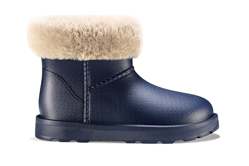 ESTRO Warme Gummistiefel Damen Gefüttert - Gummistiefel Gefüttert Damen Wasserdicht Winterschuhe F115 (38 EU, Dunkelblau)