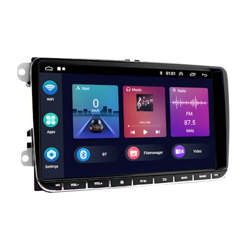Écran de voiture IPS 7" et autoradio double DIN avec navigation GPS Android 14 Bluetooth - 3