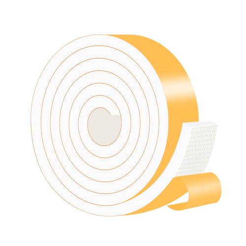 Image of Weather Stripping Door Seal Strip for Doors,2 in x 1 /2 in x 6.5Ft | Door Insulation for Winter,Insulation Tape Roll for Insulating Door Frame,Window,Air Conditioner,White