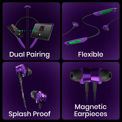 Image of ZEBRONICS Dc Joker Edition Yoga N3 in Ear with 46 Hours Backup, Bluetooth V5.2 Wireless Neckband, Enc Calling, Gaming Mode (Upto 50Ms), Voice Assistant, Dual Pairing, Splash Proof and Type C