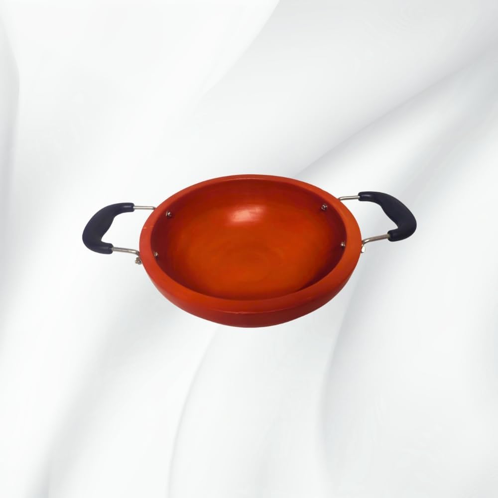 Handcrafted Kadai | Earthenware| Terracotta - Elegant and Eco-Friendly Cookware