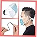 Ipetboom 10PCS Adjustable Mask Hanging Hook Ear Protective Strap for Comfortable Mask Wear Easy Adjuster Durable and Soft Material for Daily Use Black