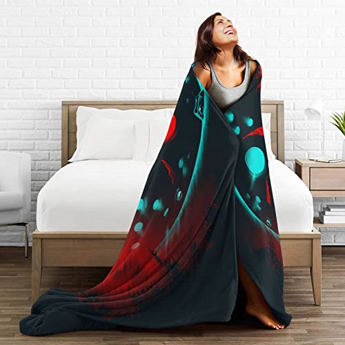 Horror Movie Blanket Flannel Ultra-Soft Plush Throw Super Fuzzy Warm Lightweight Thermal Fleece All Season Cozy Blankets For Travel Office Outdoor Home Couch Living Room Bed Sofa 60"X50" #TOP4