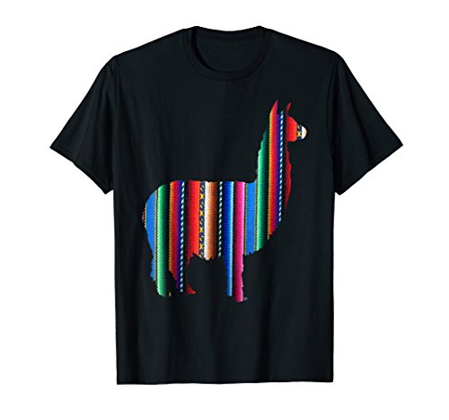 Llama Inca Textiles T-Shirt Native Ethnic Design