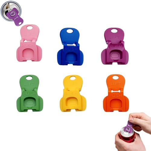 Getränkedosenöffner,Easy-Tab-Öffner & Getränkeschutz,2025 Neu Manueller Einfacher Öffner Dosenverschluss Getränkedosen,Manuell Ringöffner Kunststoff Dosenöffner für Bier Soda Getränke für Kinder