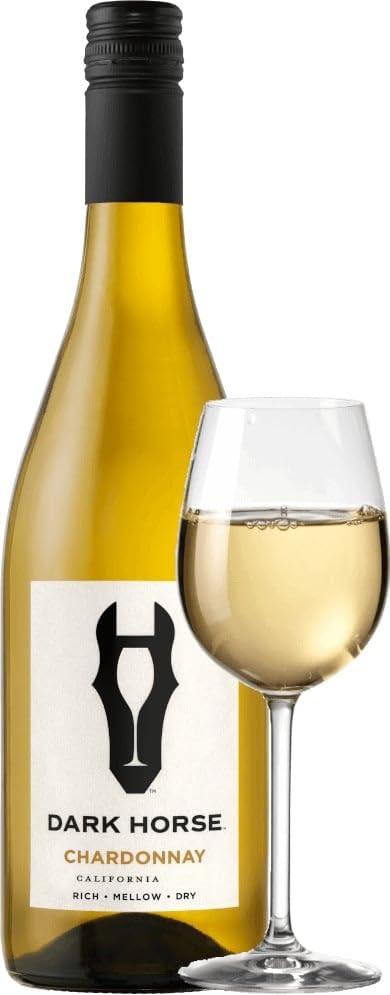 Chardonnay - Dark Horse Weißwein 6 x 0,75l VINELLO - 6 x Weinpaket inkl. kostenlosem VINELLO.weinausgießer