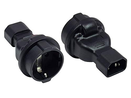 Alcasa 1500-AD03 Type C (Europlug) Type F Noir Adaptateur Prise d'alimentation - Adaptateurs Prises d'alimentation (Type C (Europlug), Type F, Noir)