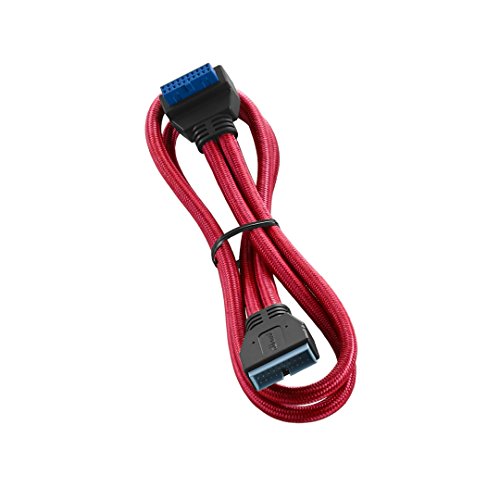 CableMod ModFlex Sleeved Right Angle Internal USB 3.0 Cable (Red, 50cm)