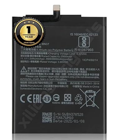Image of BN37 Battery for Redmi 6 | Mi 6A (3000mAh) Battery with 1 Year Warranty**** (Y212)