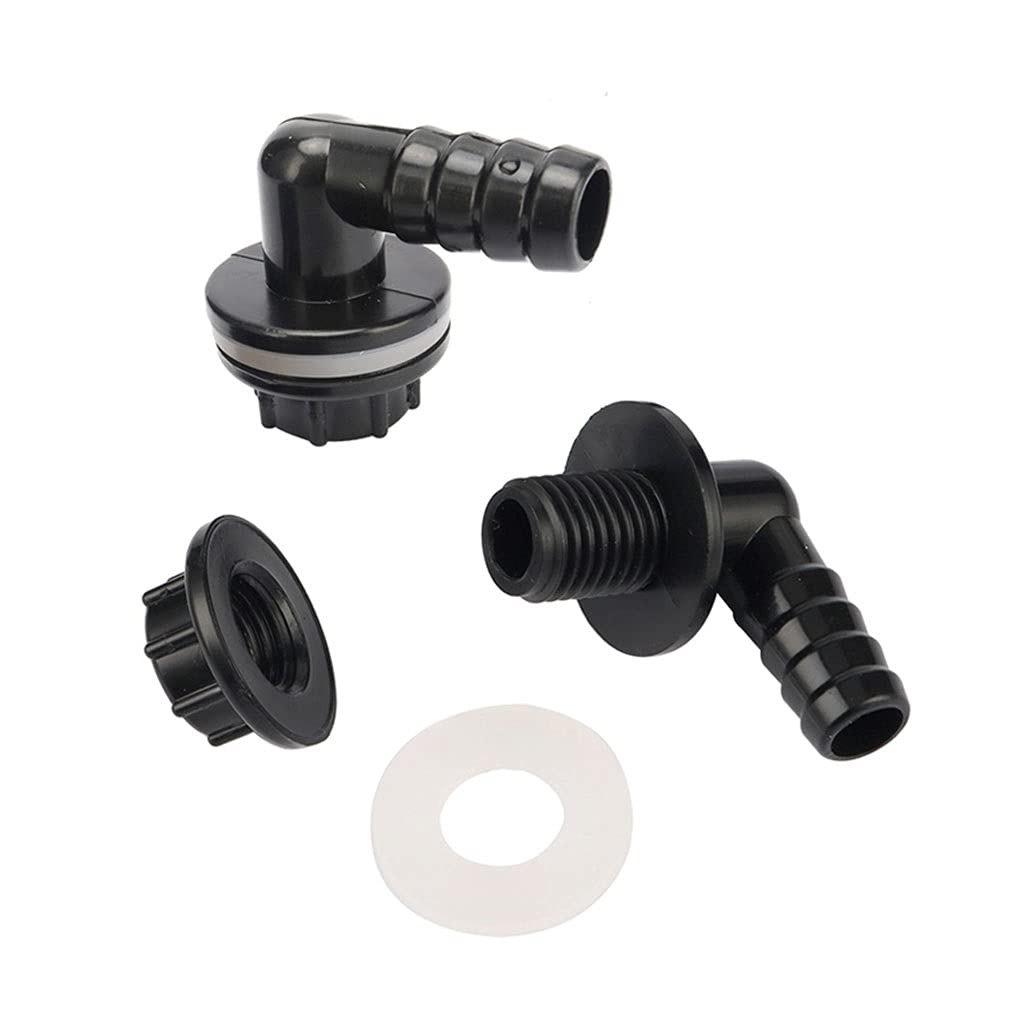 Shiketong Men's One Color 3/8" Thread To 14Mm 90 Degree Elbow Drainage Connector For Aquarium And Irrigation - 1Pcs