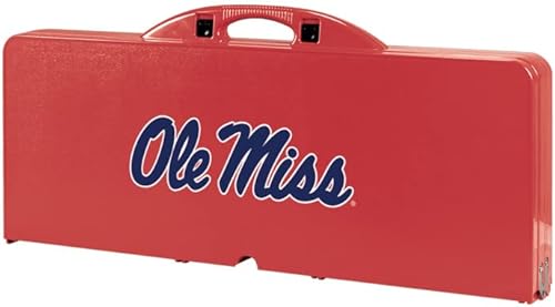 Vista 40 de PICNIC TIME NCAA North Carolina Tar Heels Folding Picnic Table - Camping Table - Outdoor Table with Umbrella Hole Negro