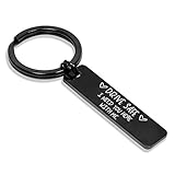 Elechobby Drive Safe Keychain I Need You Here With Me Gifts for Husband Dad Boyfriend Gifts Valentines Day Father's day BirthdayGift (Black-drive), Medium