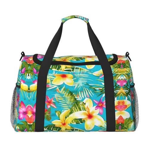 summer style hawaiian print Carry on Bag Underseat Personal Item Bag Travel Duffel Bag Gym Carry On Sports Bag