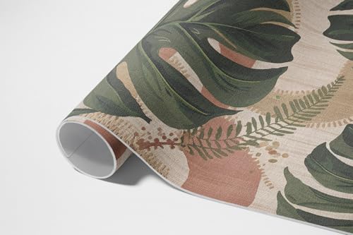 Tapis en vinyle Monstera 60x90 cm rectangulaire pour salon et cuisine - 6