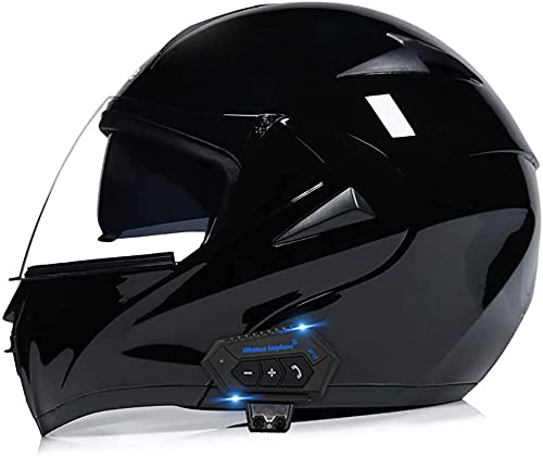 Casque flip up modulaire Bluetooth M noir pour cyclomoteur et cruiser
