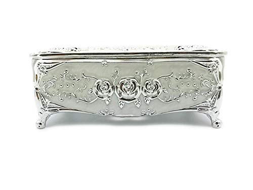 Victorian Decor Facial Tissue Box Holder Cover Bathroom Office, Silver Plastic Tissue Holder #TOP3