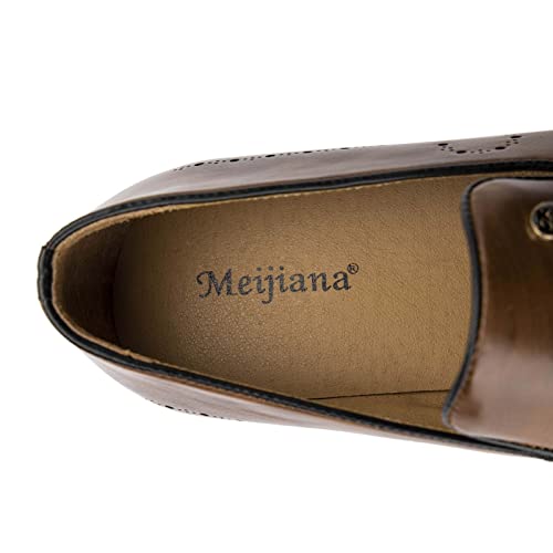 Image of Meijiana Mens Loafers Wedding Dress Shoes Slip-On Loafers for Men Tuxedo Suit Shoes