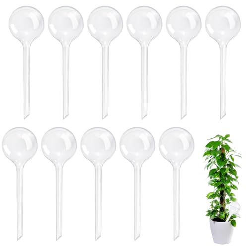 Jnnzzggu 12 Pcs Clear Large Plant Watering Globes