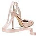 Celbreez Ballet Heels Satin Stiletto Heels for Women Close Square Toe Slingback Bow Lace Up High Nude Heel Women's Pumps Strappy Mary Jane Ballerina Heel Party Wedding Cute Shoes