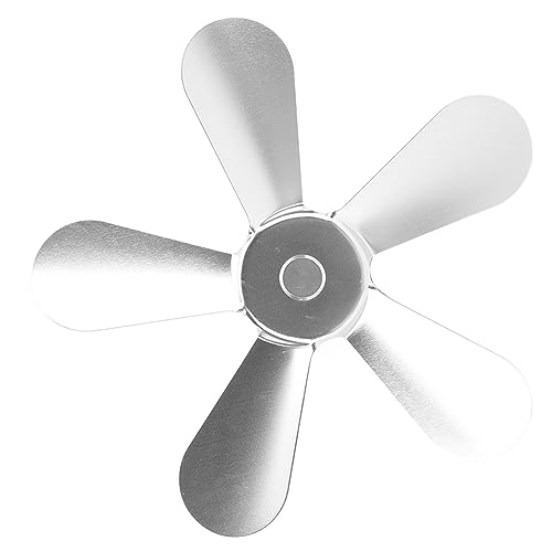 TOPINCN Aspa de Ventilador de Estufa de Metal, Reemplazo de Ventilador de Estufa Accionado por Calor de Aleación de Aluminio de 5 Aspas, Potenciador Ligero de Circulación de Calefacción