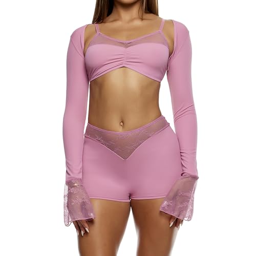 Lace Bralette Forplay chic en dentelle mauve, lingerie haut de gamme confortable