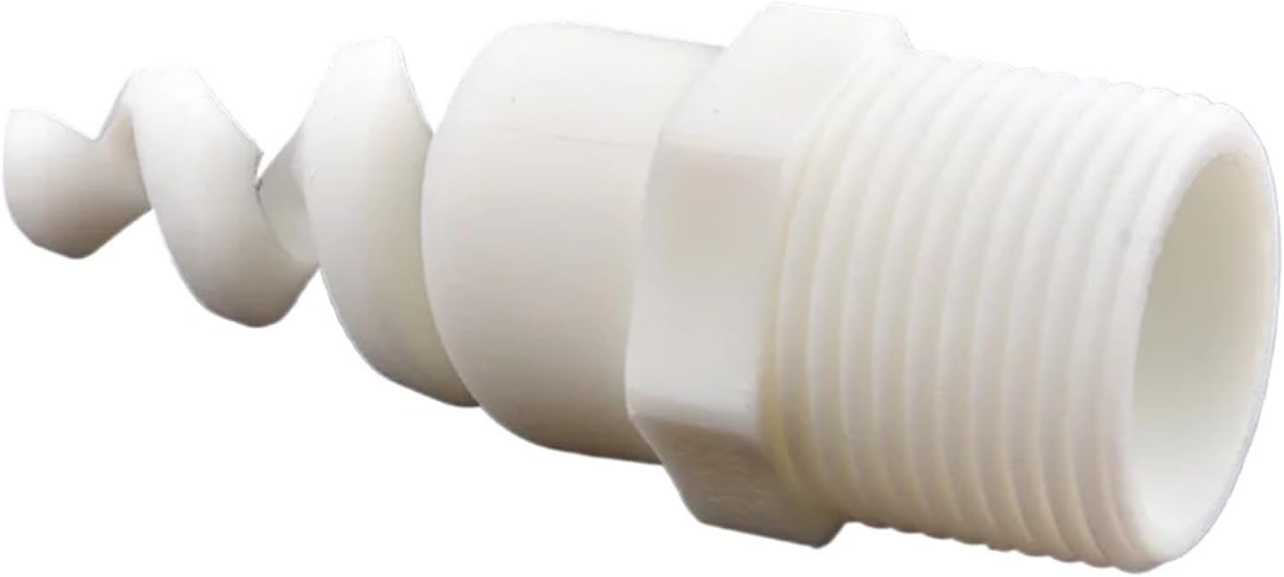 Gkirqvpe Men's 1 Inch (5 Pieces) Spiral Cone Nozzles, Spiral Nozzle Pp Atom Cone Cooling Tower Garden Lawn Sprinkler Pack Of 5 1/4-2 Inch(1 Inch (5 Pieces))