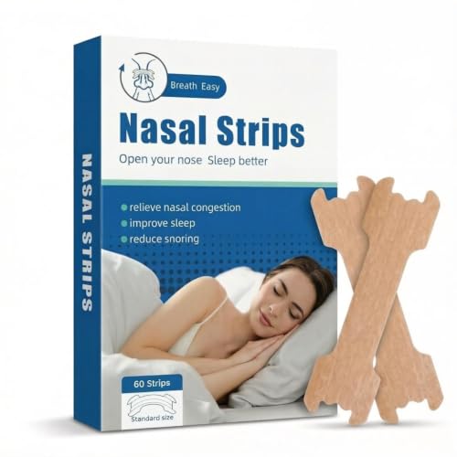 Nasal Strips, Extra Strength 60 PCS Drug-Free Snoring Relief Sensitive Skin