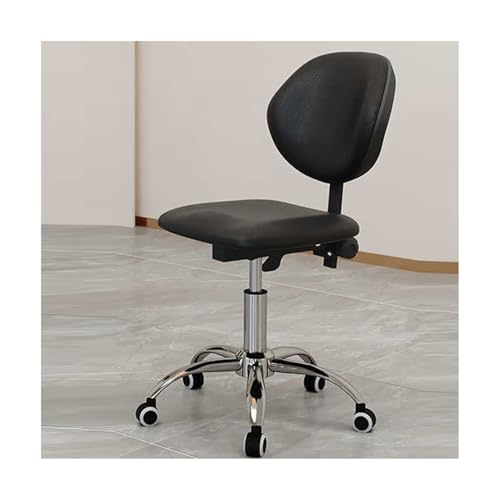 APOIUO Taburetes Giratorios De 360° con Ruedas Y Soporte Ergonómico For Salón, Clínica, Laboratorio, Oficina, Estudio, Cocina Y Comedor.(B)