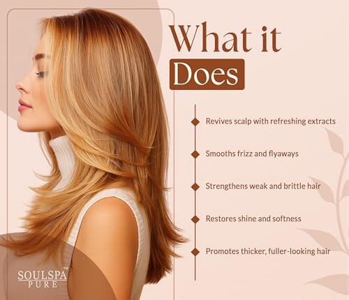 Image of SOULSPA PURE Biotin Argan Oil Shampoo and Conditioner Set - Shea Butter Moisturizing Formula for Curly, Dry & Damaged Hair - Deep Hydration for Men & Women -16 fl oz Each