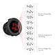 Esenlong Auto Voltmeter Thermometer 2 in 1, Digital LED Anzeige Auto Batterie Spannung temperatur Gauge Monitor Meter voltmesser Kompatibel mit 12V Gleichstromfahrzeugen (Rot)