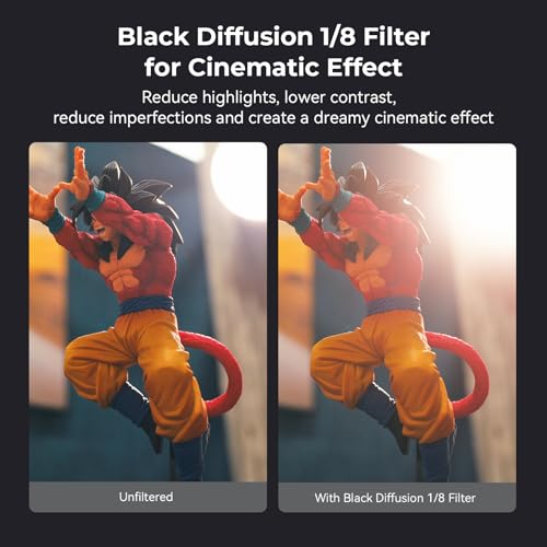 Filtre Diffusion Noir 1/8 en verre optique B270 multicouche 4mm - 2