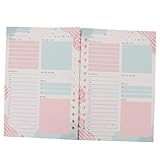 jojofuny Agenda-Buch Hochschule arbeiten Notizblock spiralblock frühling notizbuch täglich Agenda Notebook Planungsbuch Jahresplaner-Notizbuch Notizbuch jährlich Papier Rosa