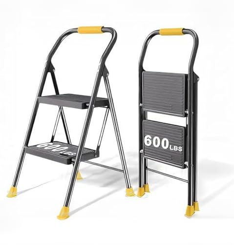 Foldable 2-Step Ladder with Handrails