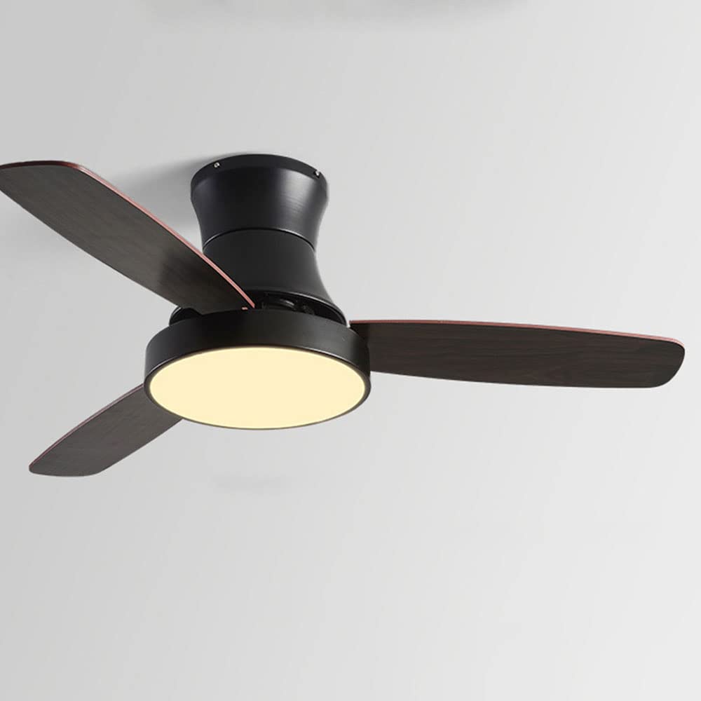 Ventilateur de plafond avec lumière LED dimmable et télécommande pour salon