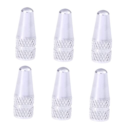 Cubiertas de válvula de aluminio BESPORTBLE 6 piezas miniatura 1