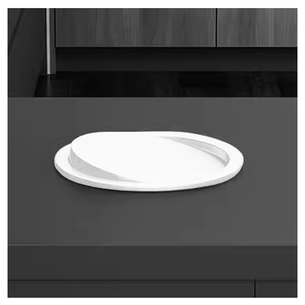 Recessed Trash Can Lid, 304 Stainless Steel Trash Cans Lids,Center Swing Flush Recessed Garbage Container Flap Lid