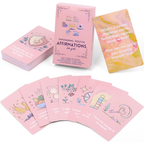 UHillMinerva Positive Affirmation Cards for Teen Girls (Ages 10-1...