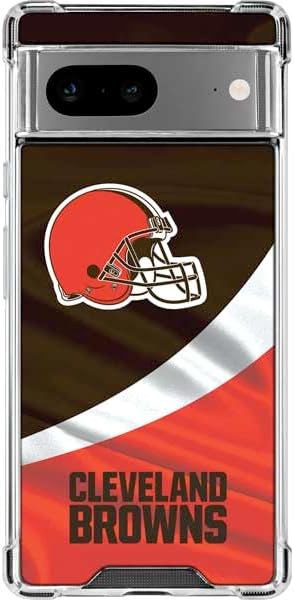 Skinit Clear Phone Case Compatible with Google Pixel 8a - Officially Licensed NFL Cleveland Browns Design
