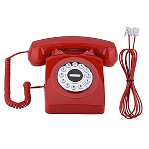 Vaste telefoon, vaste telefoon, western-stijl, vintage, antieke telefoonnummers, opslag Duidelijke toon met handsfree…