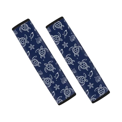 Image of AFPANQZ Sea Turtle Pattern Automotive Seat Belt Covers Pads 2 Piece for Adults Kids Youth Car Accessories Universal Daiper Bag Backpack Shoulder Straps Pads Comfortable Universal