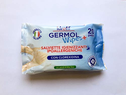 Toallitas higiénicas hipoalergénicas con clorexidina y extractos de aloe vera, ideal para pieles sensibles de los niños (paquete de 10 unidades) 200 tiras